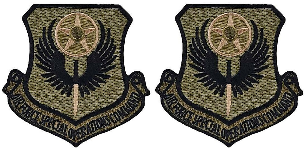 AFSOC Air Force Special Operations Command Tactical Patch  | 2PC HOOK BACK  3"