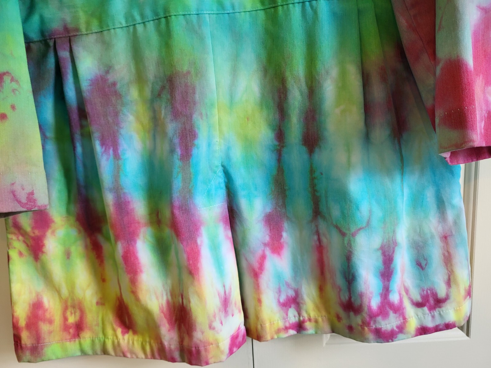 SALE Quality Landau Tye Dye Lab Coat Men's Large Sz 48 65% Polyester 35% Cotton