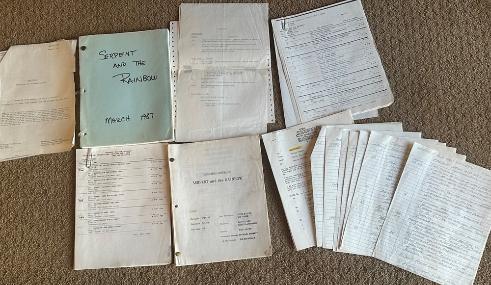 THE SERPENT AND THE RAINBOW RICHARD MAXWELL 1986 SCREENPLAY BLACK MAGIC SCRIPT