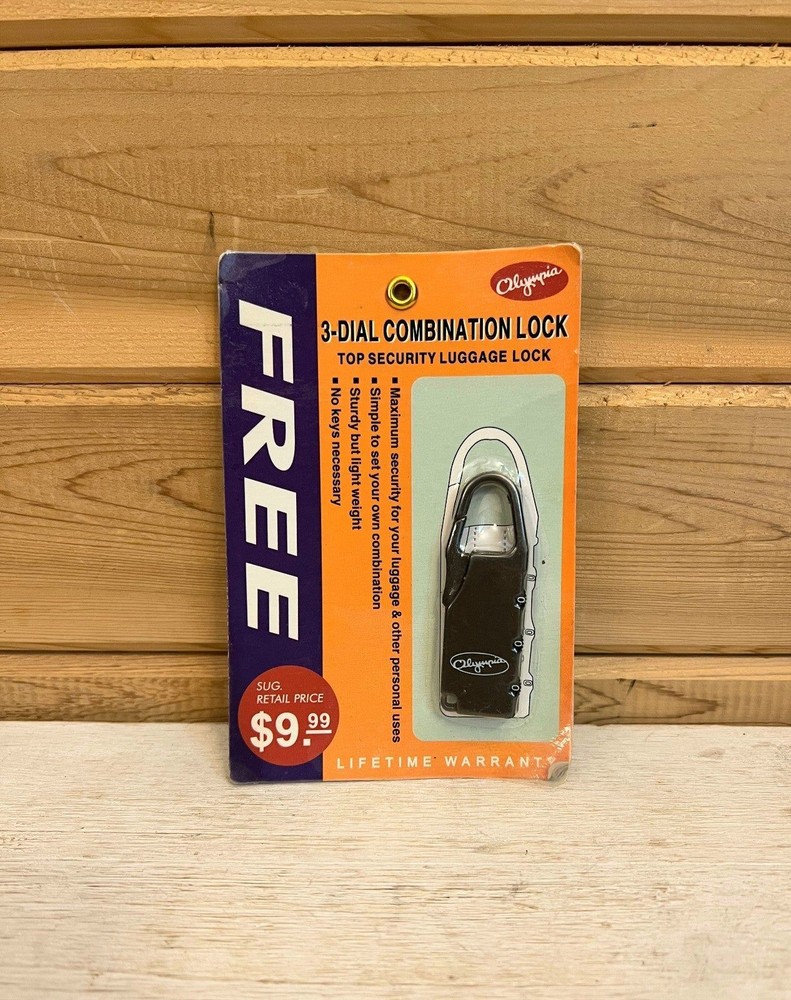 Olympia Sealed 3 Dial Combination Lock Luggage Security