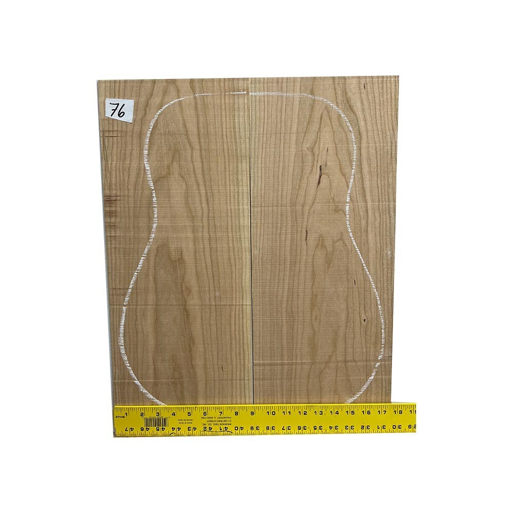 Cherry Dreadnought Guitar Back & Side Set - Flat Sawn Kiln Dried