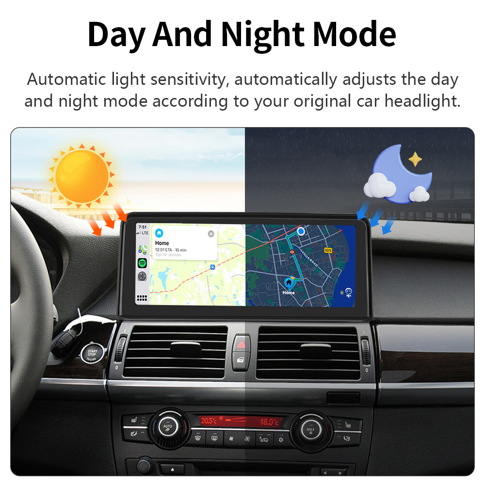 For BMW X5 E70 X6 E71 CIC 2011-2013 10.25'' Android Auto CarPlay Car TouchScreen