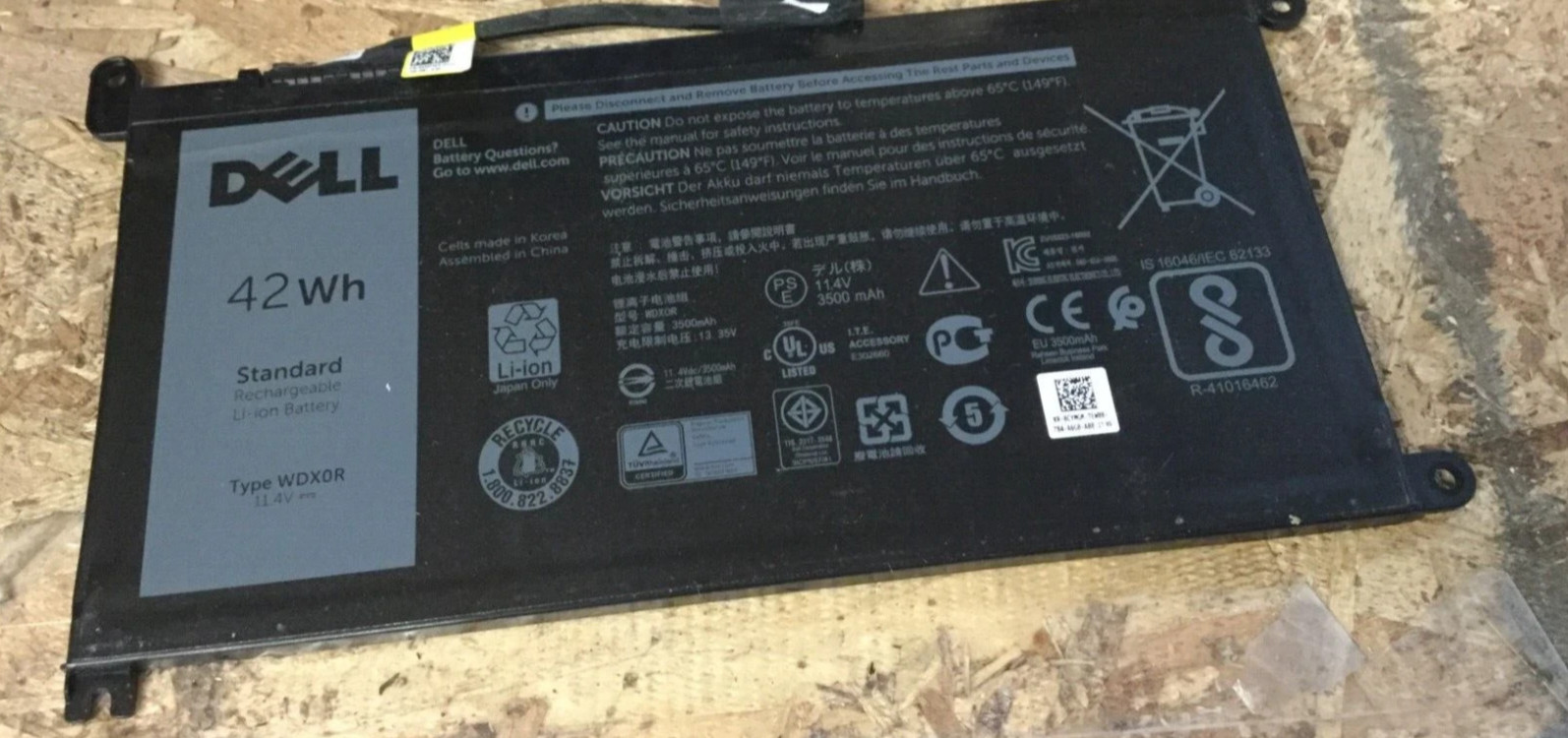 3-Cell 42Wh WDXOR WDX0R Battery for Dell Latitude 3180 3190 3300 3379 3380 3189