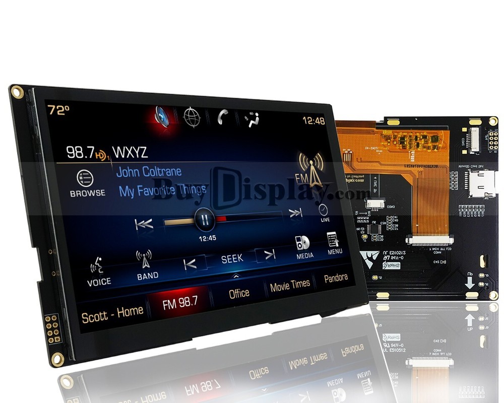 7" 7 inch TFT LCD Module Display w/Multi-Capacitive Touch Panel Screen,Tutorial