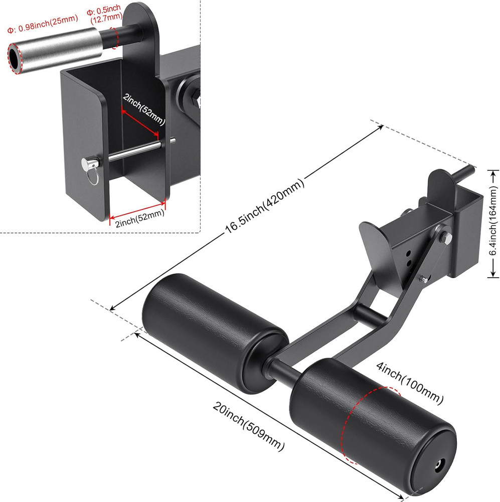 Nordic Hamstring Curl Attachment for Power Rack - Adjustable & Durable
