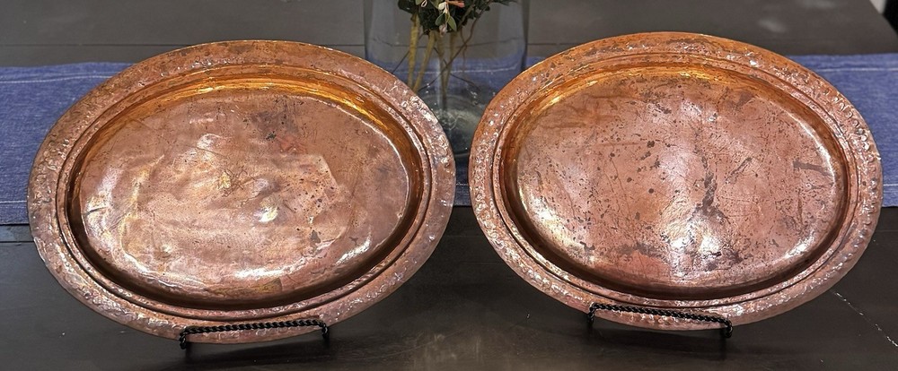Antique Hammered Copper Serving Platter’s