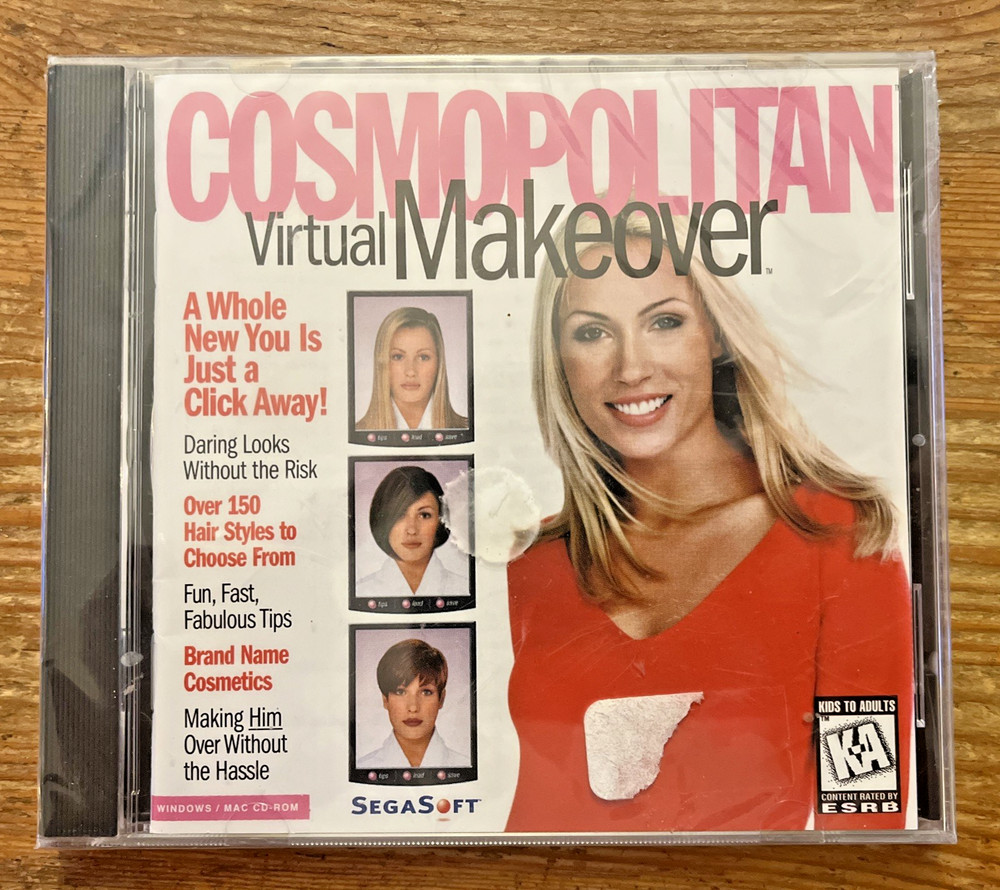 Cosmopolitan Virtual Makeover (Win/Mac PC, 1997 SegaSoft) New Sealed