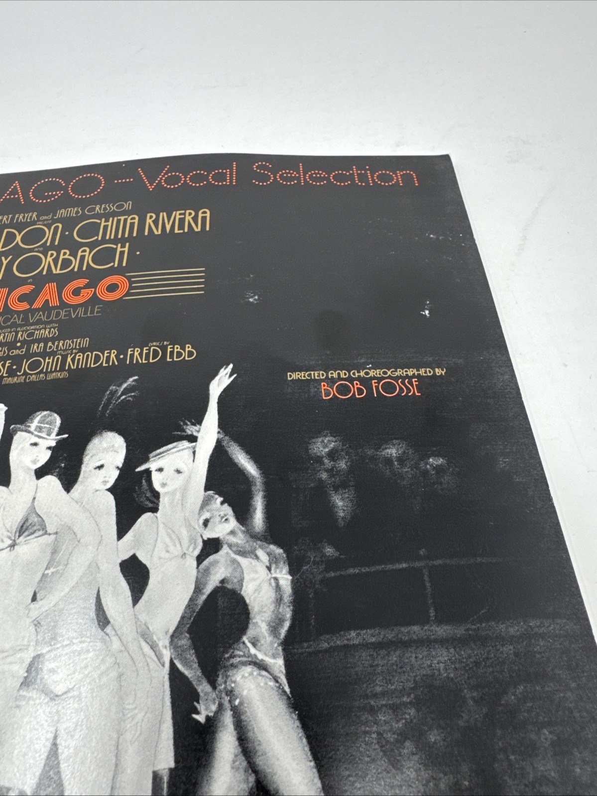 Chicago Vocal Selection Sheet Music Vintage 1975 Opening Night Performance