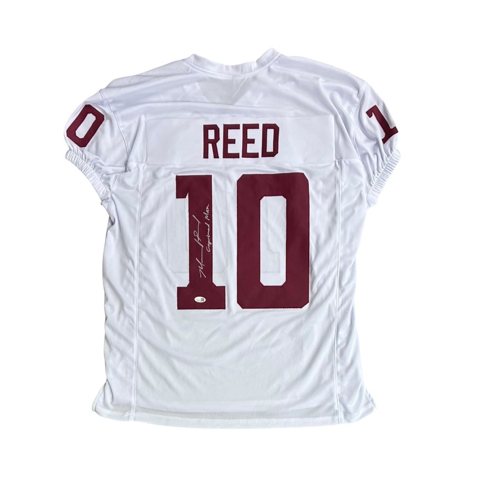MARCEL REED SIGNED CUSTOM WHITE JERSEY JSA GINGERBREAD MAN