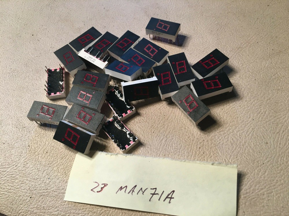 23 MAN71A Common Anode Red Led 7-Segment Displays