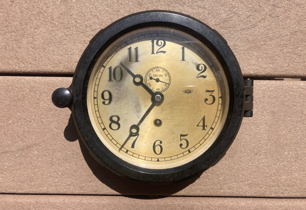 Chelsea Maritime Ship Nautical Clock In Bakelite Case