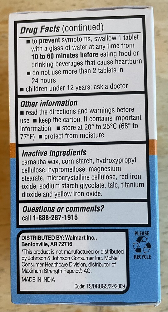 Equate Maximum Strength Acid Reducer 20 mg, 50 Count