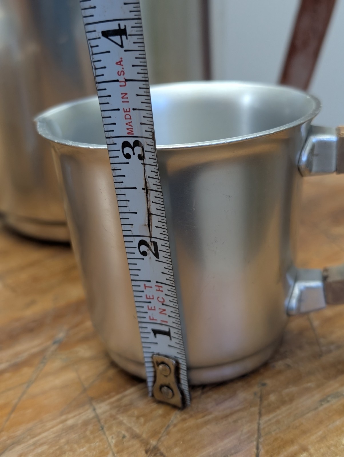 Vintage Aluminum Art Deco Wood Handles MCM Kensington Tea Coffee Set