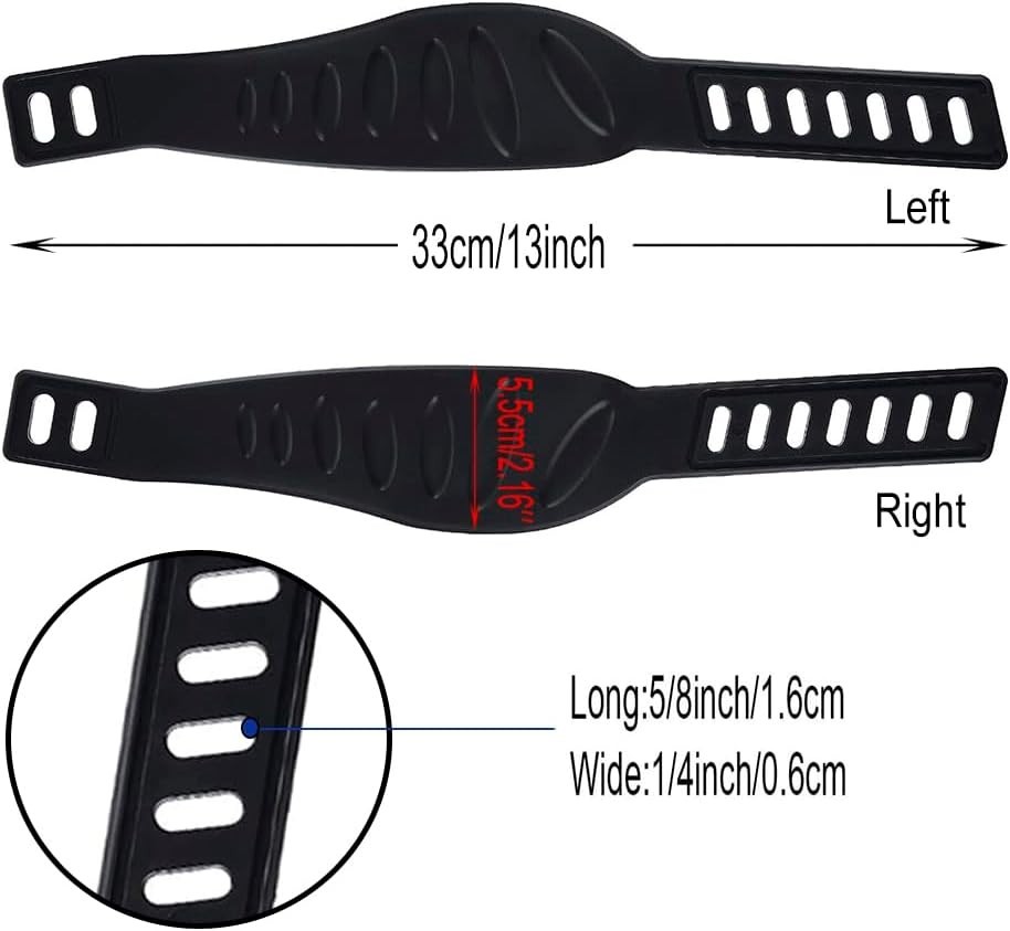 Universal Adjustable Nylon Pedal Straps for Most Exercise Bikes & Cycles