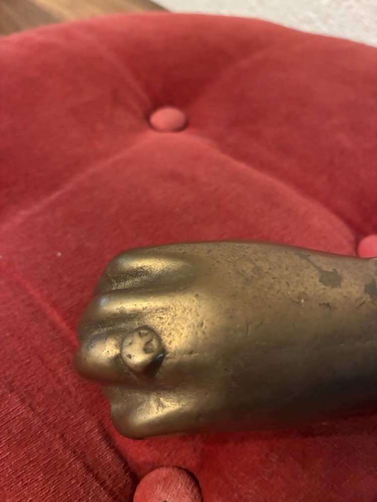 Hand Shape Brass Door Knocker with ring detail