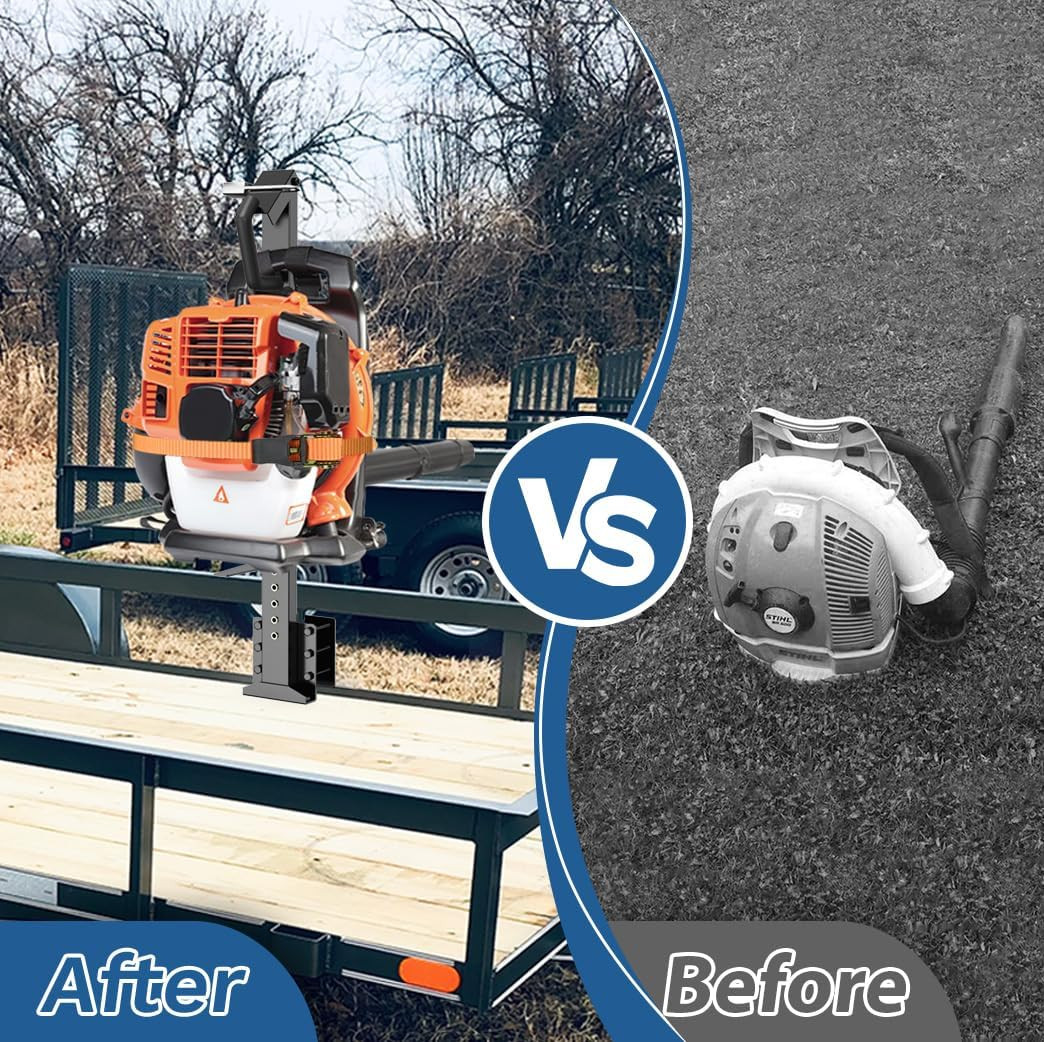 Heavy Duty Backpack Blower Rack, Leaf Blower Rack Holder for Trailers, Backpack