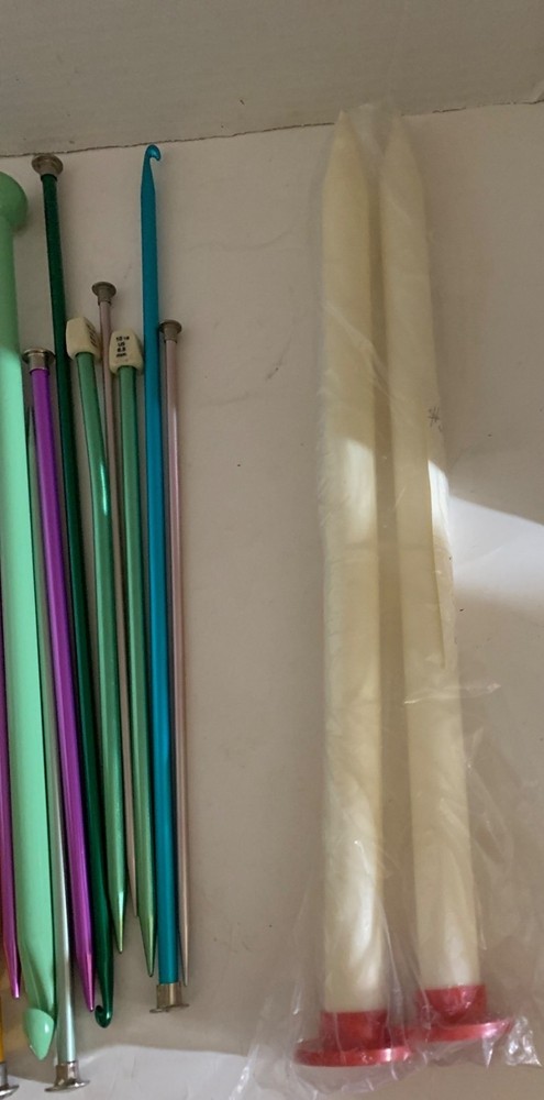 Multicolor Aluminum Knitting Needles Single Point Craft Supply Set