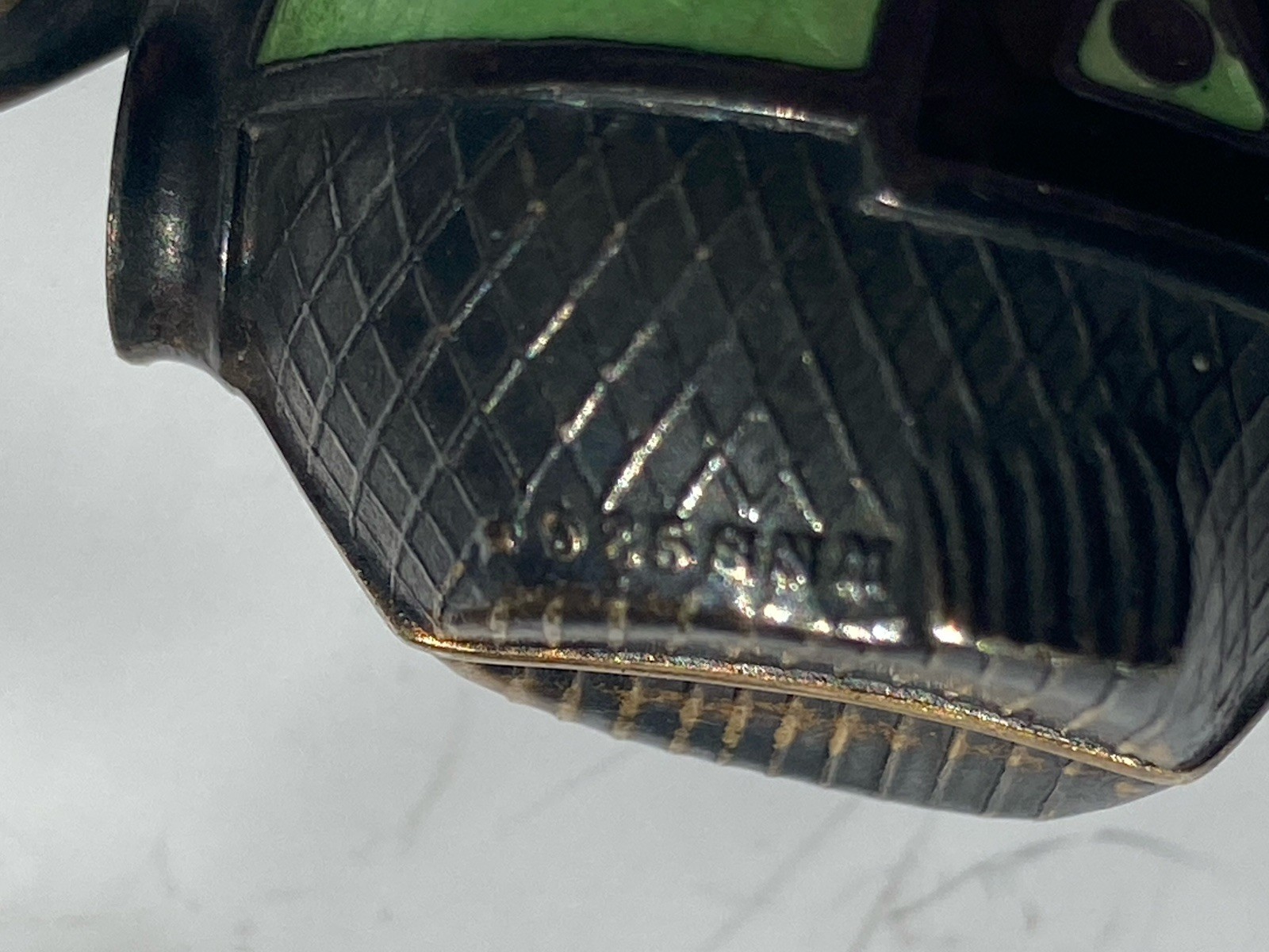 Sterling Silver Guilloche Enameled Norwegian Fish Salt And Pepper Antique 925.