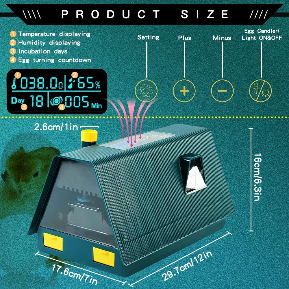 Egg Incubator Automatic Chicken Quail Chick Hatcher Incubators For Hatching Eggs
