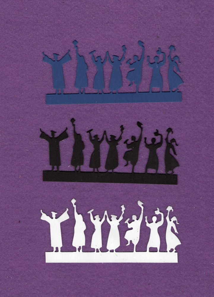 GRADUATES  die cuts scrapbook cards