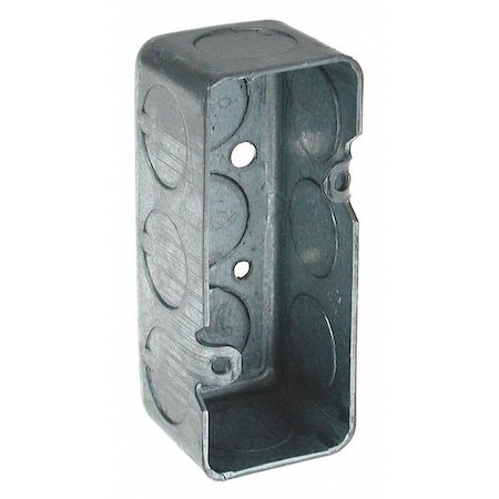 Raco 640 Electrical Box, Handy Box Type, 1 Gang, Galvanized Steel, Rectangular