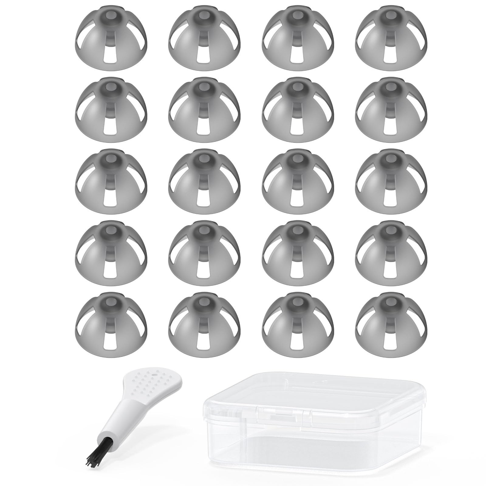 Resound Compatible Hearing Aid Domes Open Smokey Ear Large 20pcs Pack,