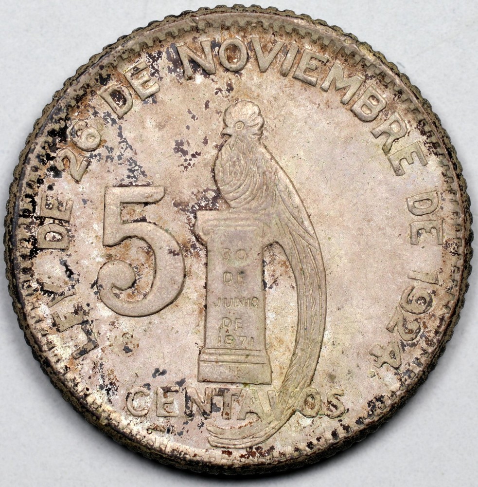 1945 Guatemala 5 Centavos