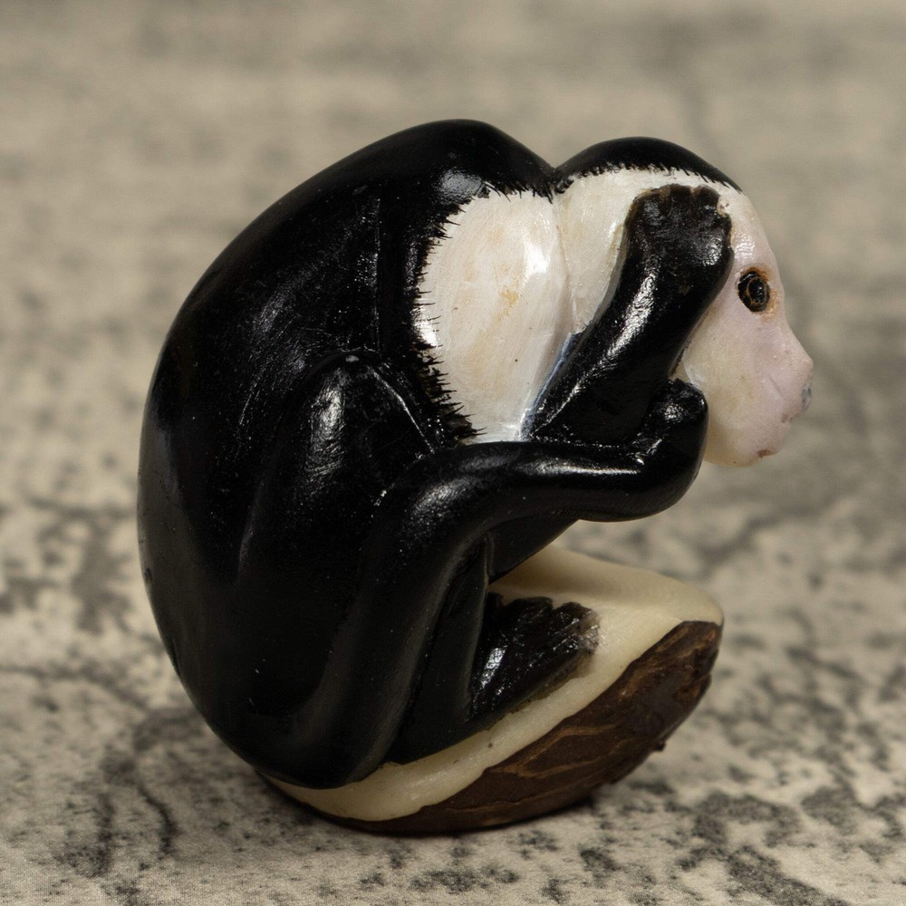 White Face Monkey Tagua Carving
