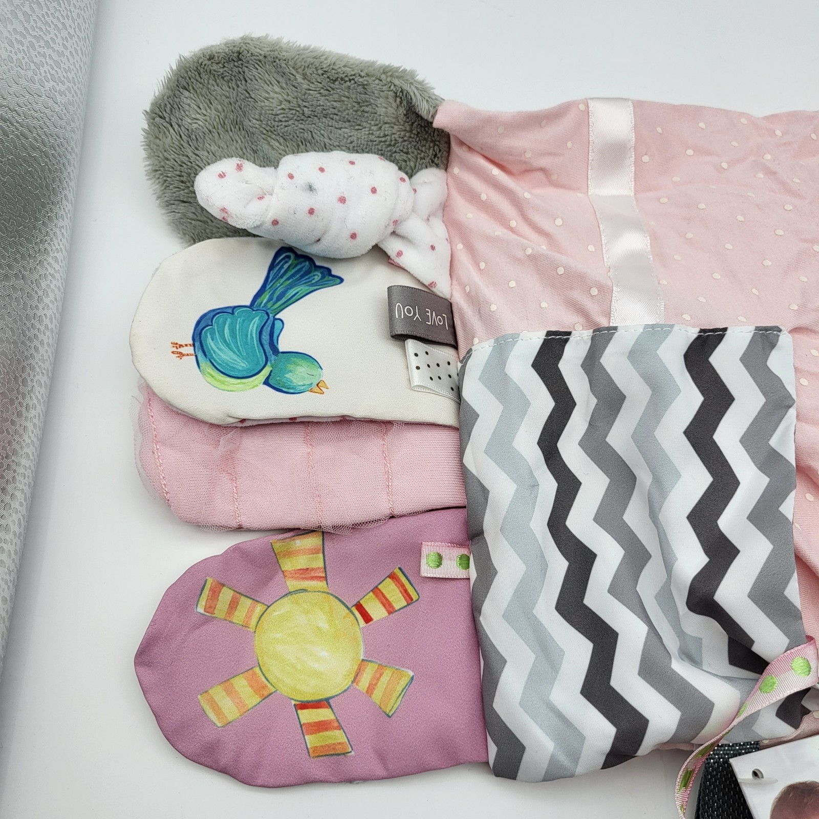 Demdaco Activity Mommy & Me Scarf Soft Pink Baby Toys Bonding Time Toddler