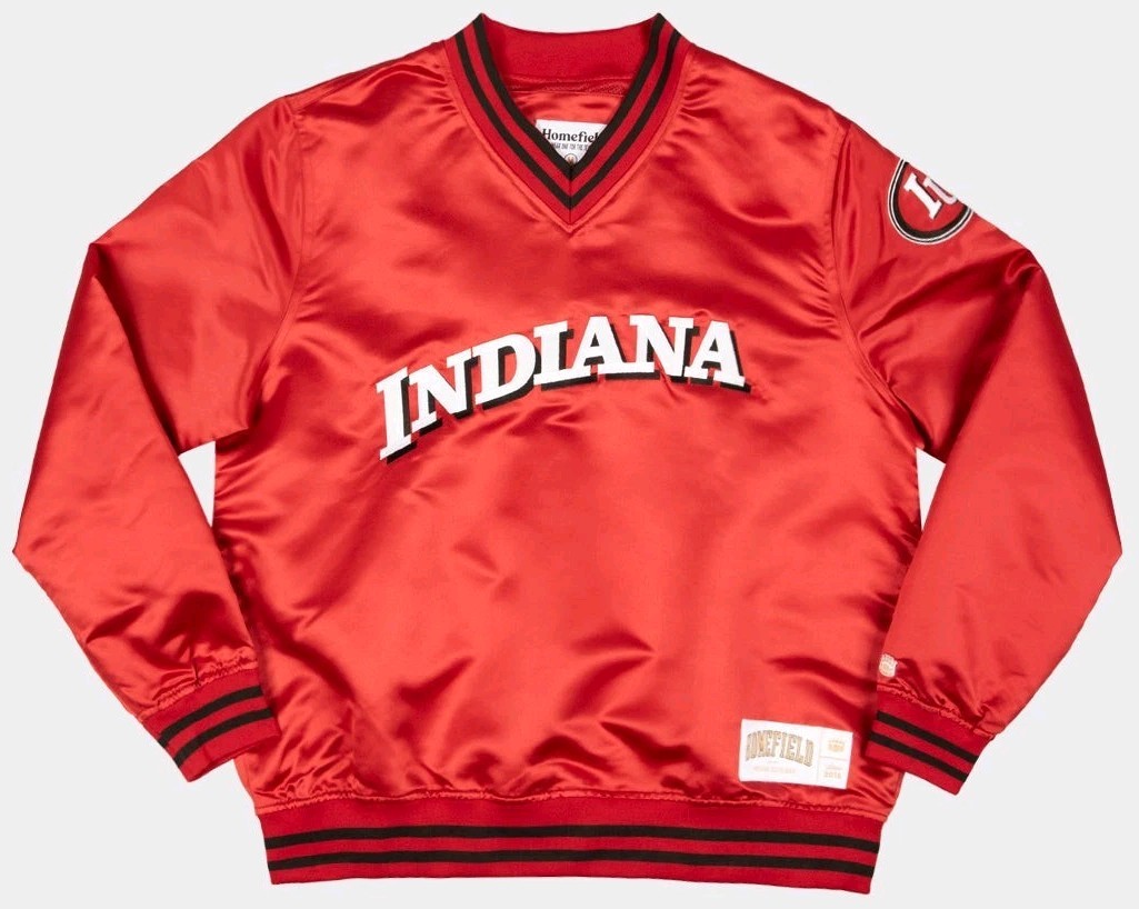 Homefield Indiana University Hoosiers Campus Classic Pullover Red Satin Unisex M
