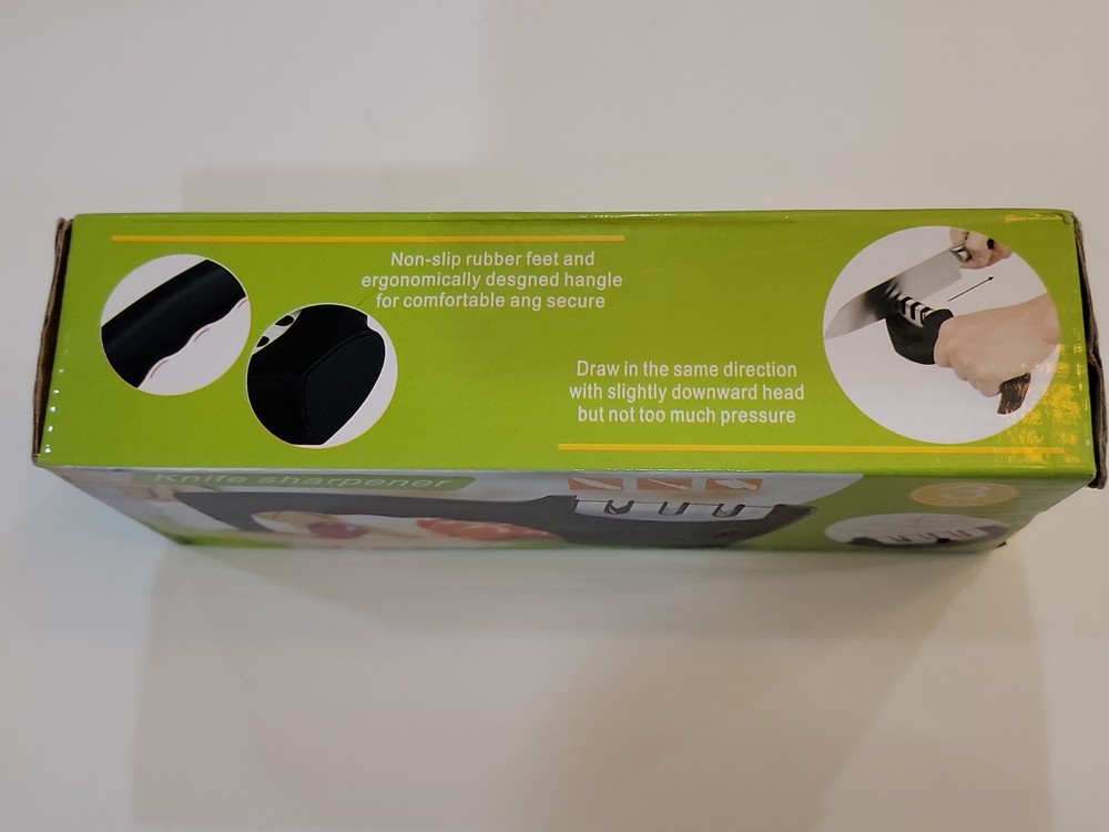 Knife SHARPENER Professional System Ceramic Tungsten includes glove!