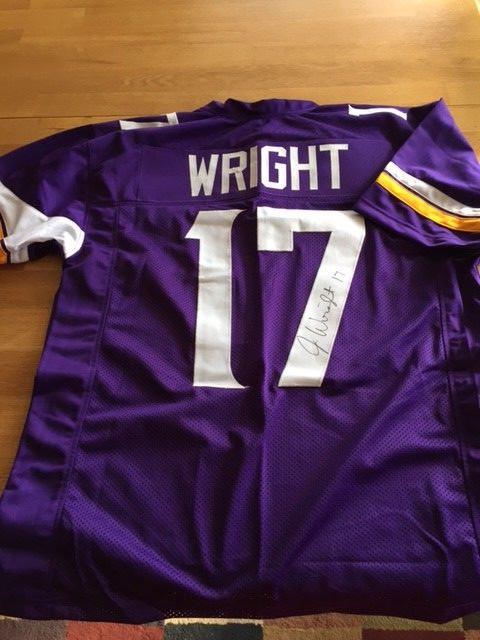 Vikings Jarius Wright signed Jersey w/COA