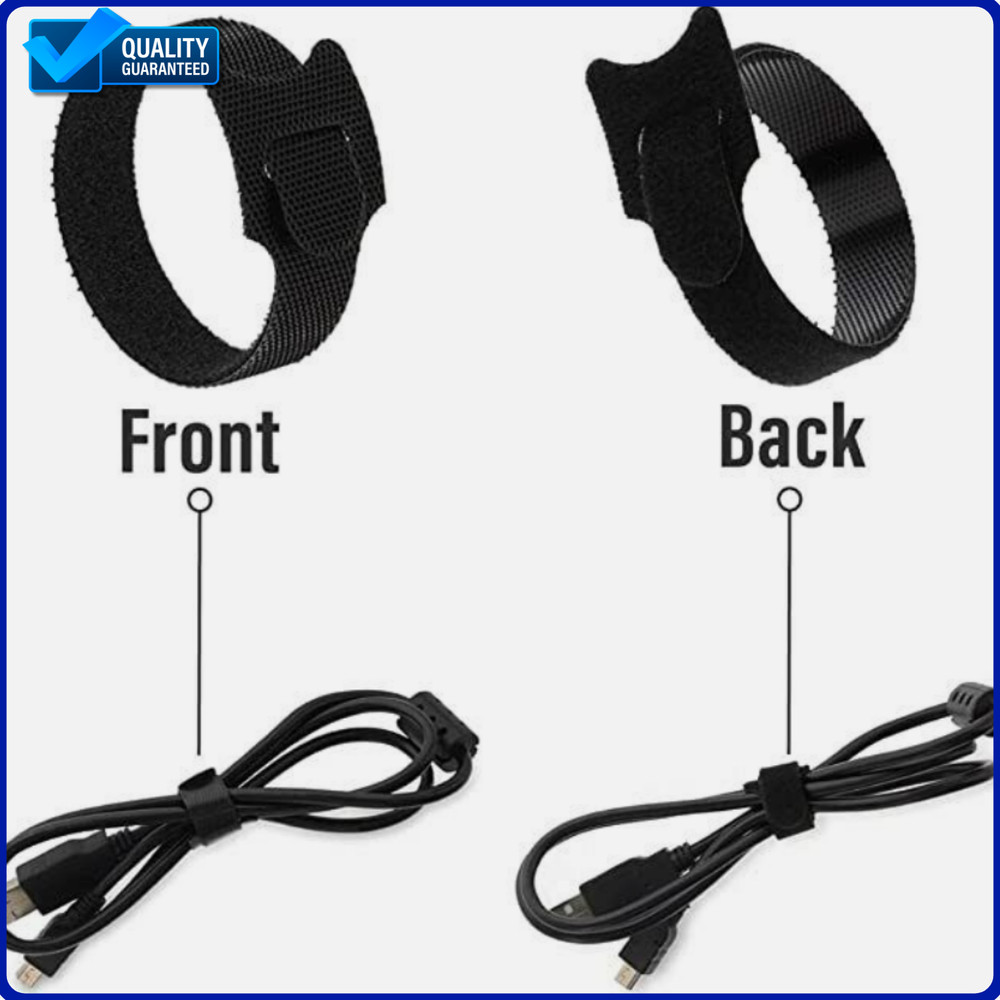 Hook and Loop Cable Ties Magic Cords Organiser Reusable Strap Tidy Grip