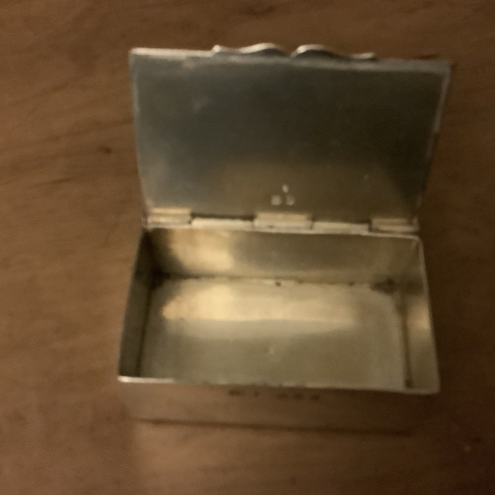 Solid Silver Stamp Box by Stokes & Ireland Ltd Chester 1898