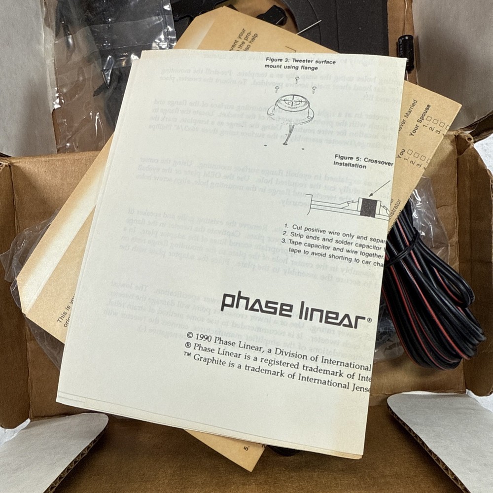 Phase Linear PT75 Old School Car Audio Component Tweeter System 087-20480 NOS