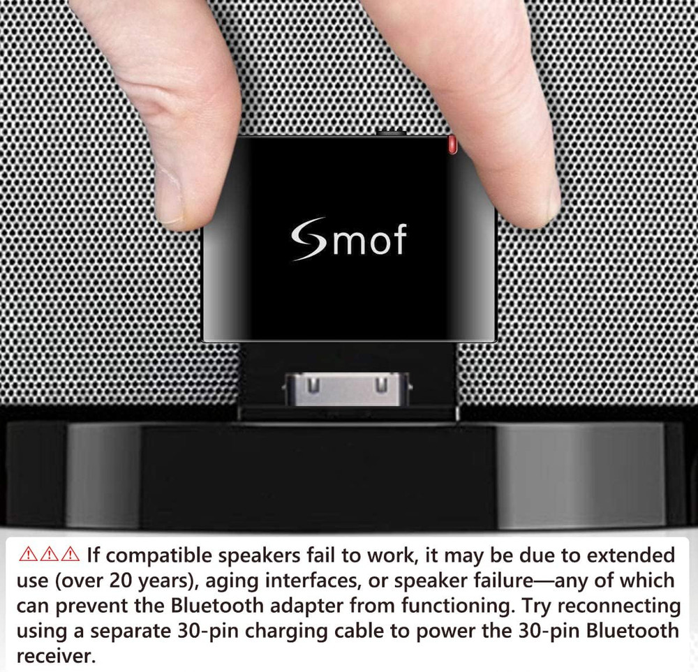 30 Pin Bluetooth Adapter Receiver for Bose Sounddock Ipod Iphone Music Docking S