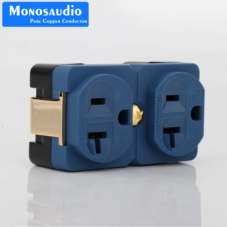 Monosaudio 20A Pure Copper Socket US Receptacles Wall Duplex Distributor Outlets