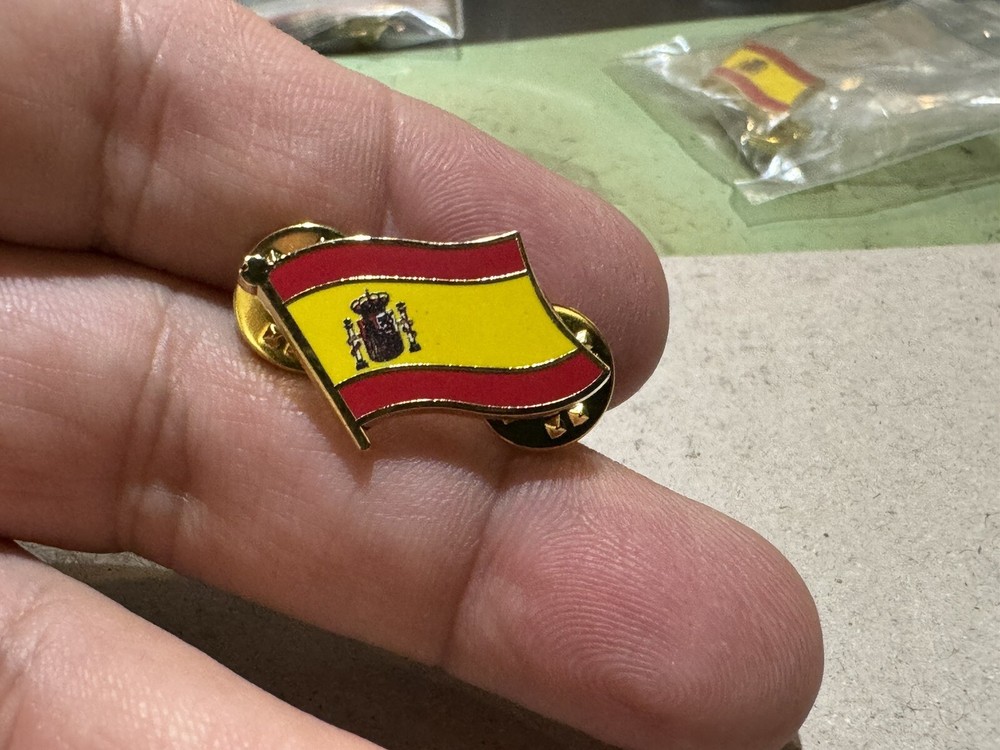 Spain Flag Lapel Pin  “ESPANA”
