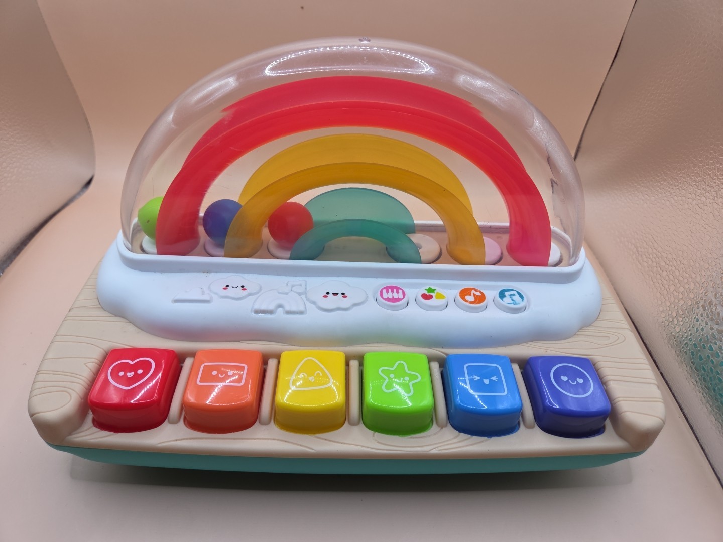 Playgo eerste Keybaord vrolijke regenboogpiano met kogelbaan