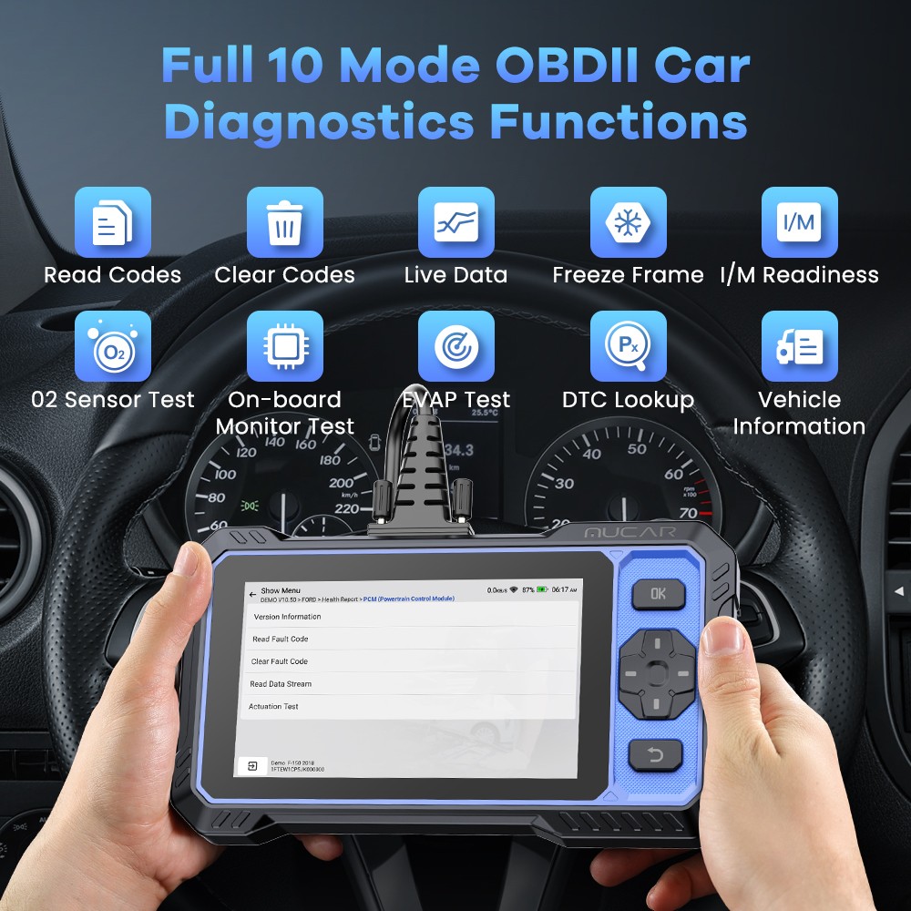 MUCAR 682 AI-Assisted Full System Diagnostic Tool Active Test Scanner 20+Resets