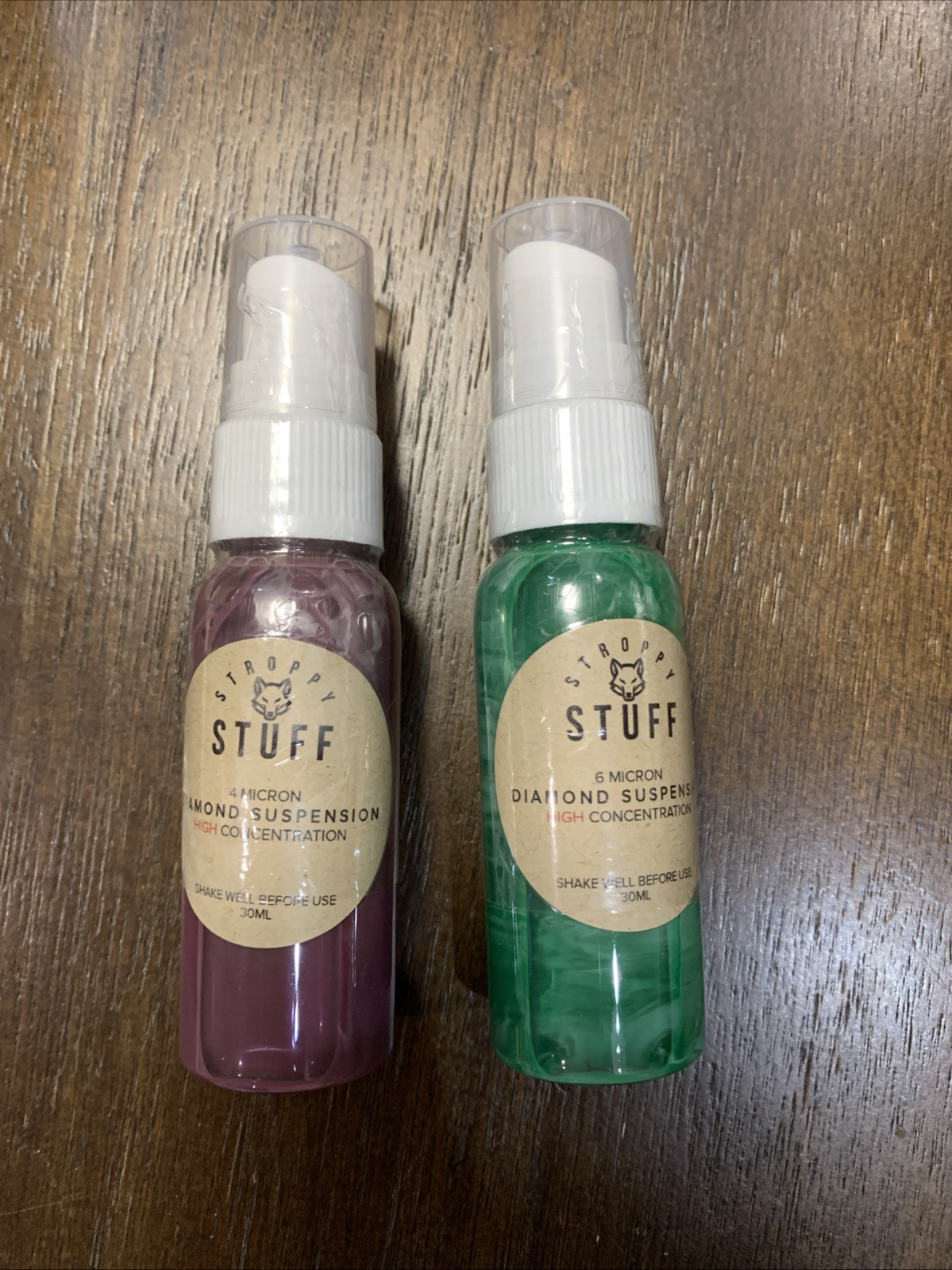 New Stroppy Stuff Knife Sharpening Compound  Diamond Suspension, Lot/2 bottles