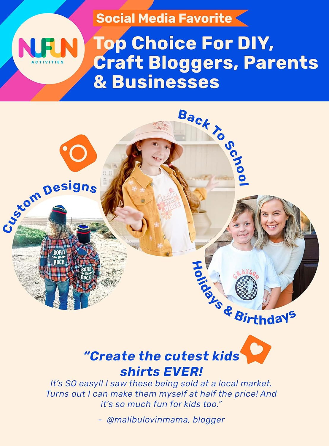 NuFun Activities Printable Iron-on Heat Transfer Paper for T Shirts, Dark Fabric