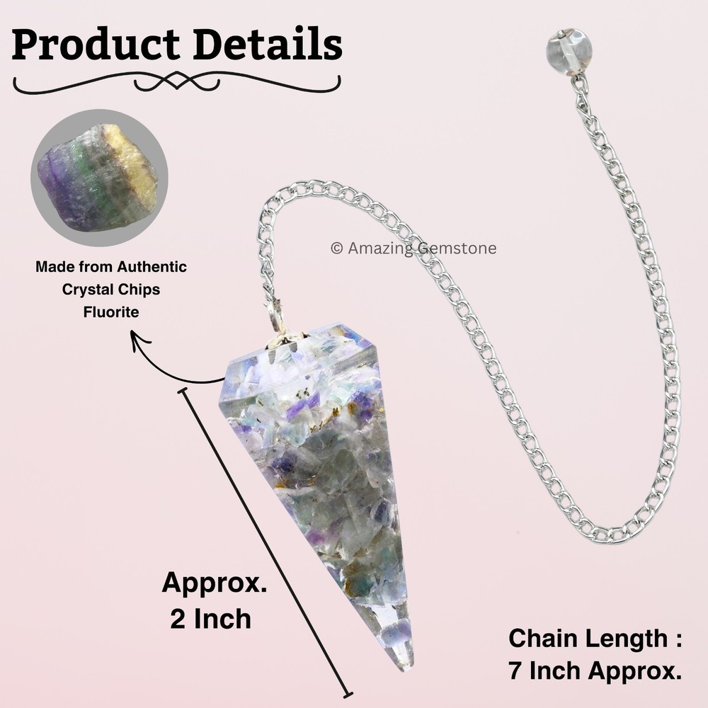 Fluorite Orgone Crystal Pendulums