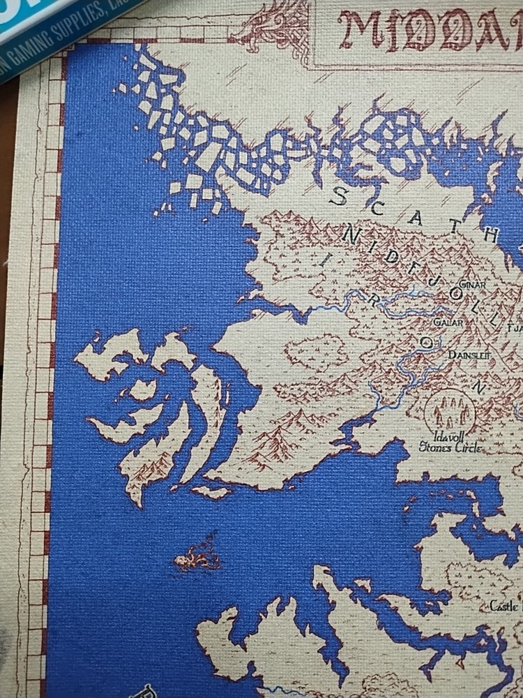 Middarkmark RPG World Map 18" X 12"