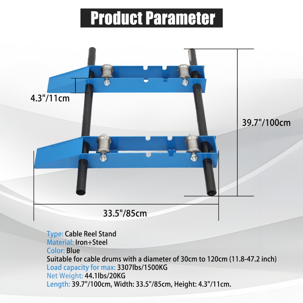 Cable Roller Stand for Wire Reel Diameter Cable Drum Roller Reel Dispenser