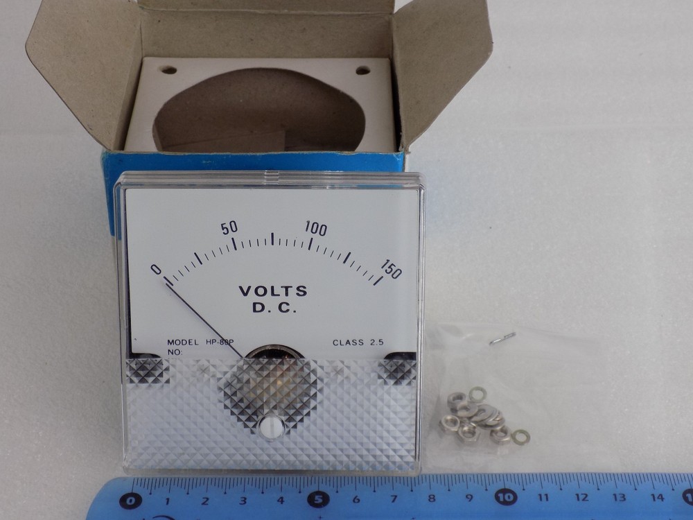 1x EverStar HP-80P DC 0-150V Analog Panel Voltmeter Pointer Gauge Class 2.5