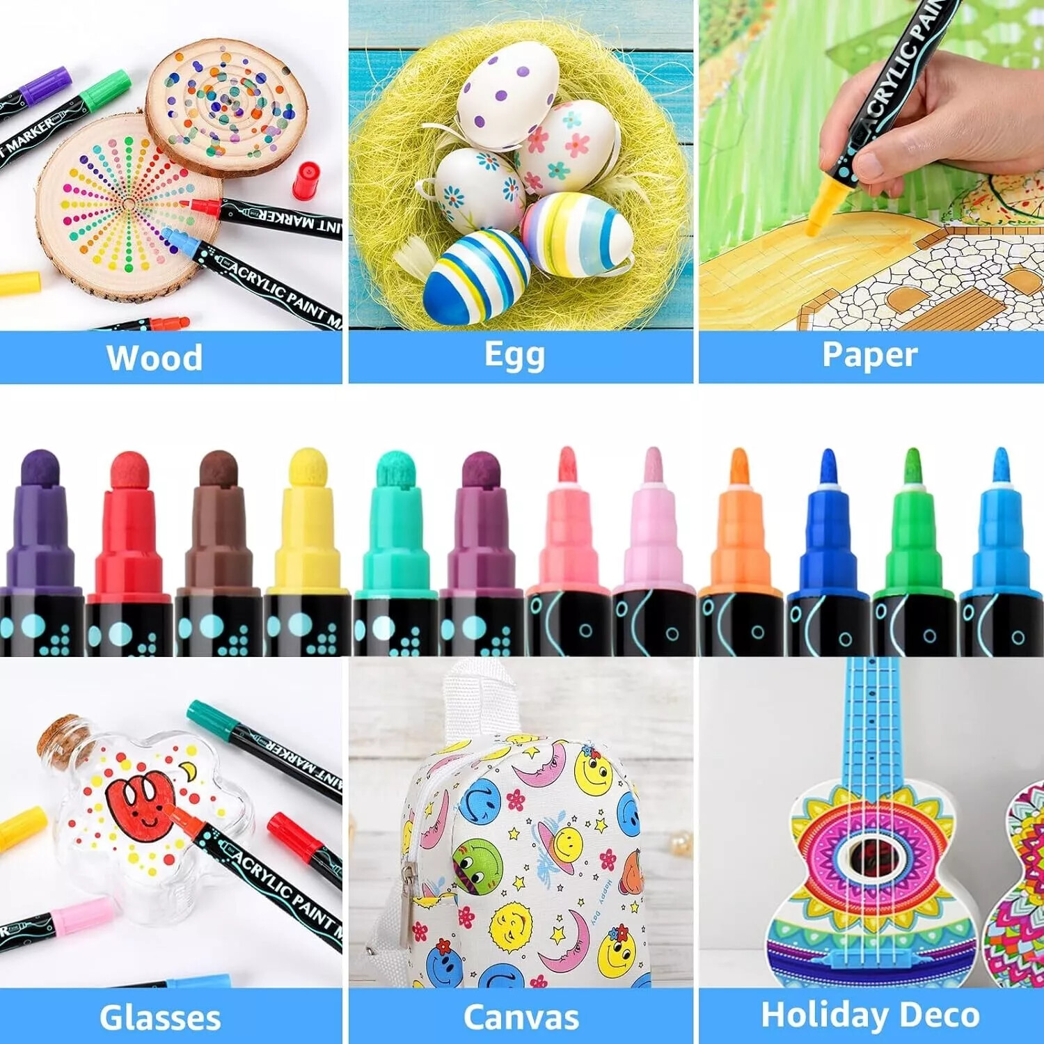 26 Waterproof Permanent Paint Marker Pen Car Tyre Tire Tread Rubber Wood Metal