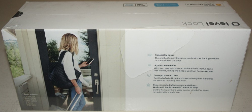 New Level Smart Lock C-E14U Bluetooth Replacement Deadbolt w/App/Key/Voice