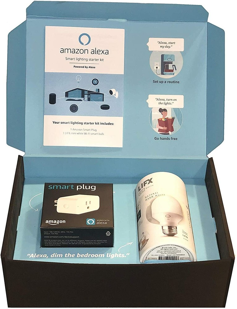 Alexa Smart Lighting Starter Kit Amazon Smart Plug & LIFX Mini Smart Bulb