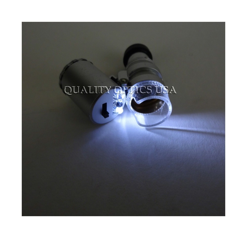 Quality Optics Illuminated Mini Microscope 2-Function 60x